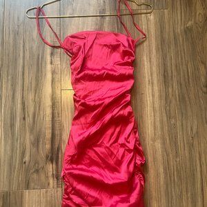 OH POLLY - RED STRAPPY DRESS
